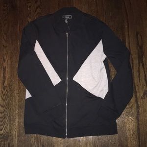 Black and Grey Color Block Sweater